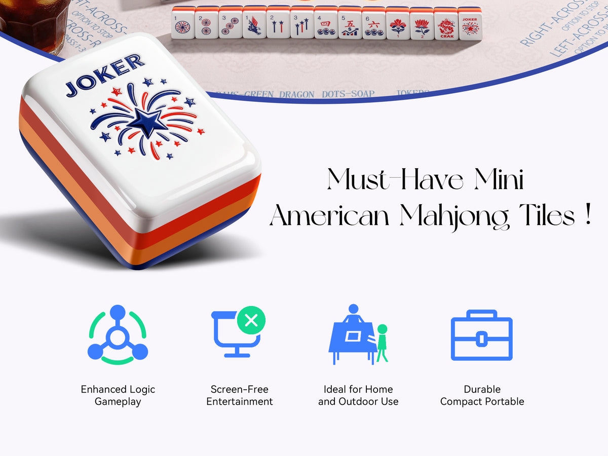 Astera Joker tile: compact mini American mahjong tiles for home and travel