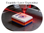 Astera Joker tile being laser engraved for crisp, long-lasting color